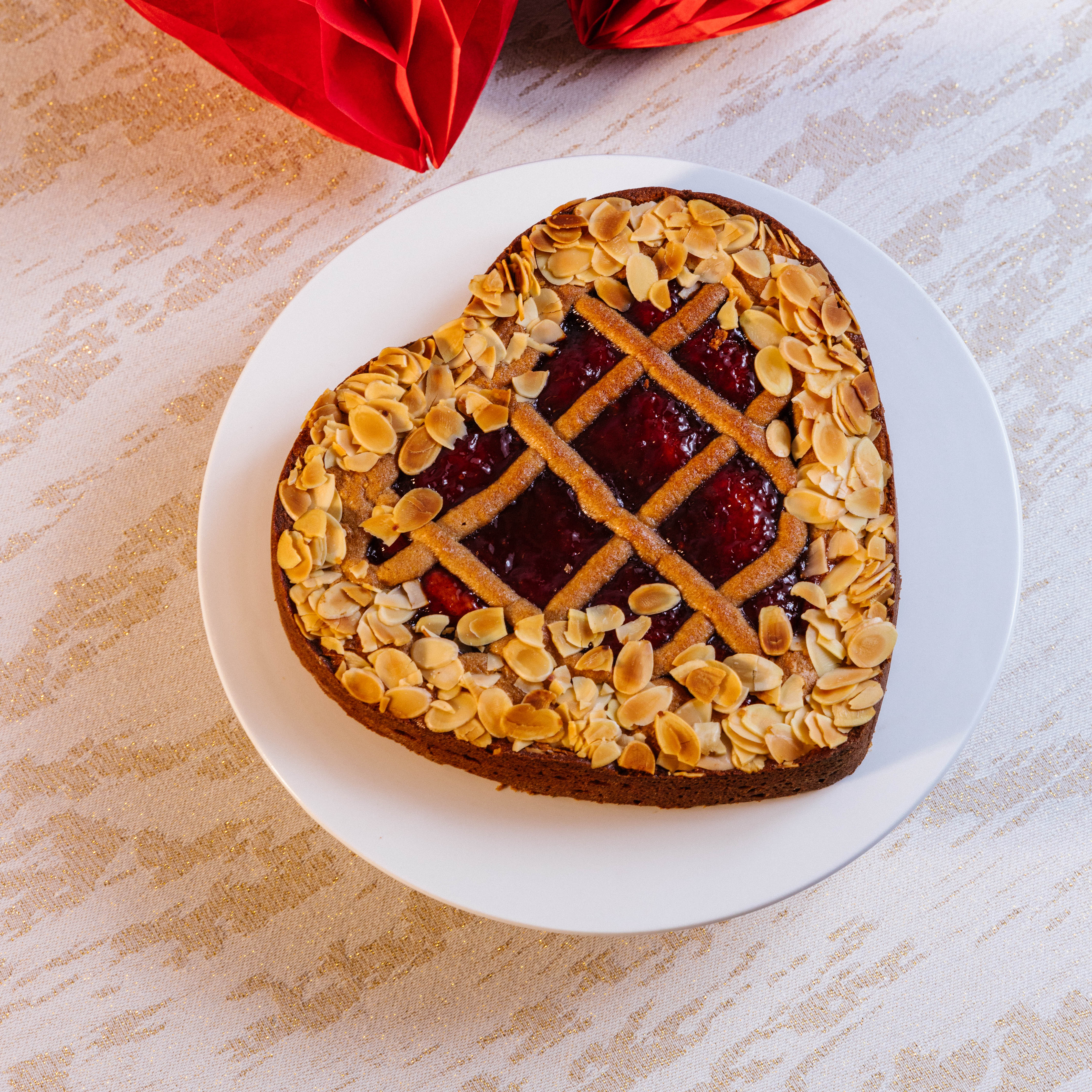 Heart-Shaped Linzer Torte – Austrian Cake