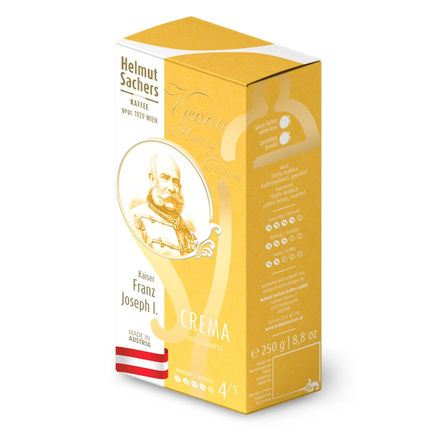 Helmut Sacher's Kaffee - Crema 250g Viennese Ground Coffee