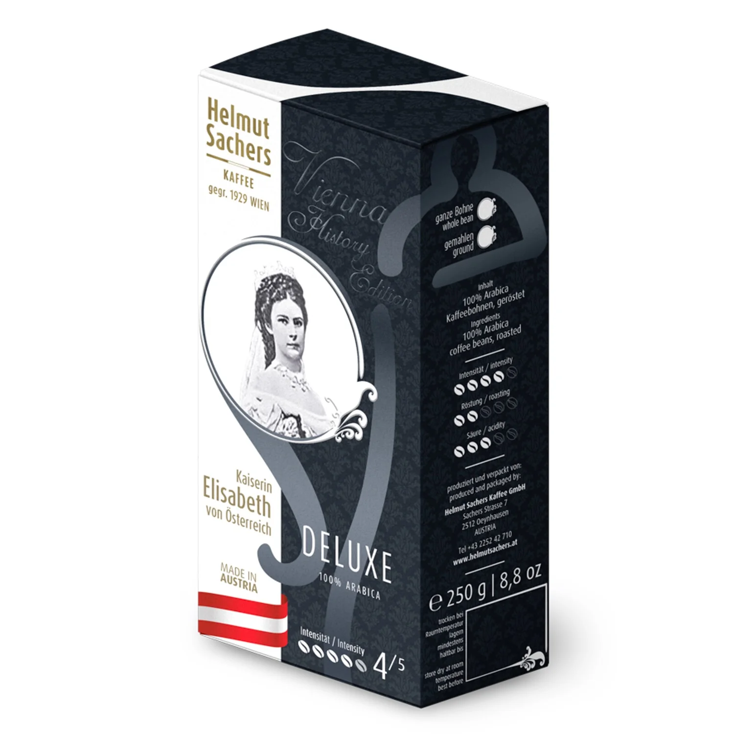Helmut Sacher's Kaffee - De Luxe Coffee - Luxury Ground Coffee